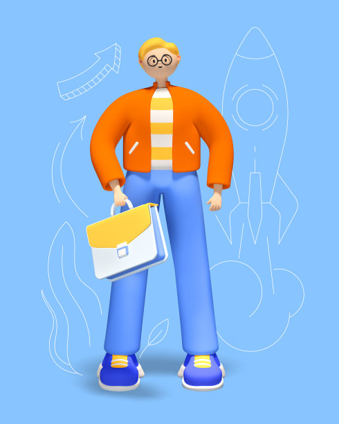 开始你自己的生意-现实的彩色3d插图图片下载