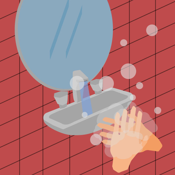 一双用肥皂洗手的手图片下载