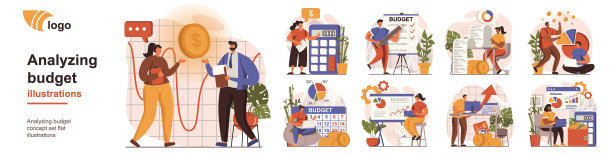 分析预算概念孤立的人图片下载