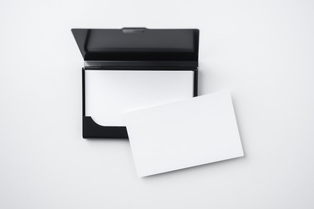 名片盒孤立在白色背景图片下载