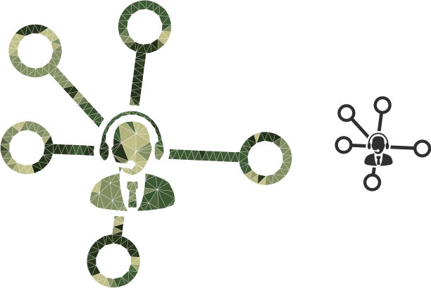 低聚马赛克呼叫中心链接图标在迷彩军队图片下载