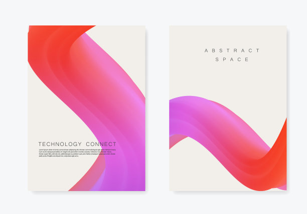 波浪抽象背景设计小册子图片下载