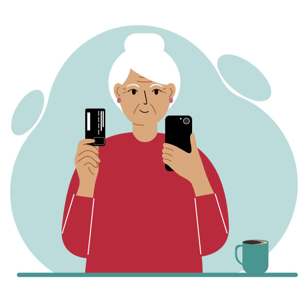 奶奶一手拿着手机，一手拿着图片下载