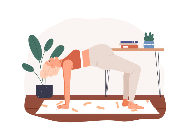 孕妇在做产前瑜伽体操图片下载