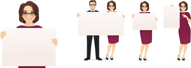 成熟的商业女性和男性图片下载