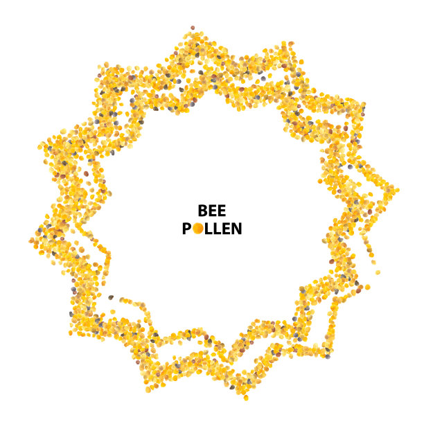 蜂花粉圆框凉棚边黄色图片下载