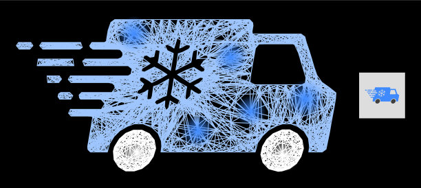 闪网网眼冷藏车带灯图片下载