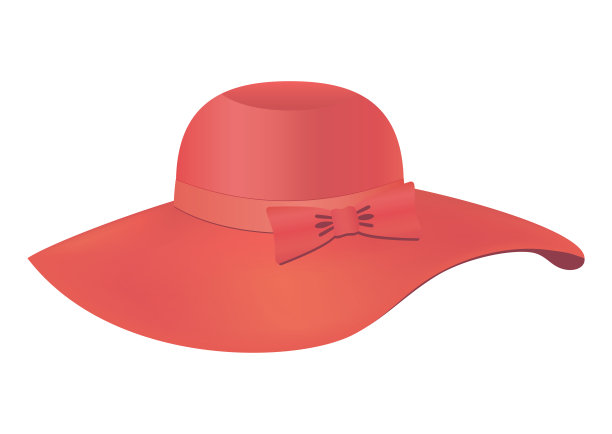 矢量图形插图与红色的女人的帽子图片下载