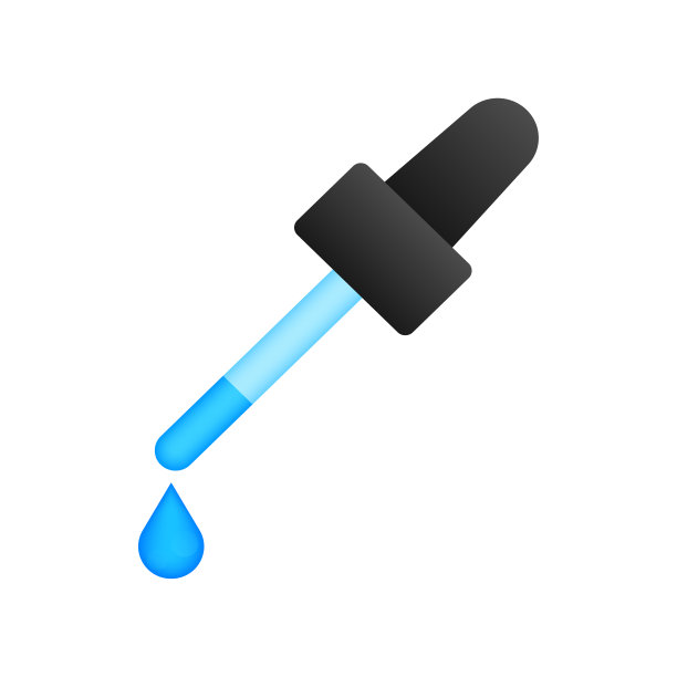 脸部精华液在黄金背景平样式。美容产品。矢量设计说明图片下载