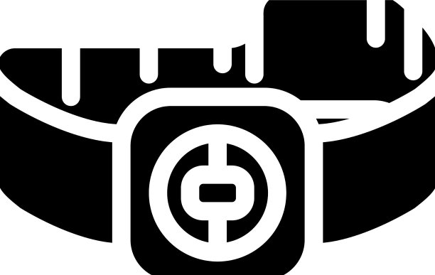 胸部心率监视器字形图标图片下载