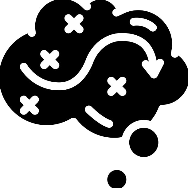 思考计划字形图标图片下载