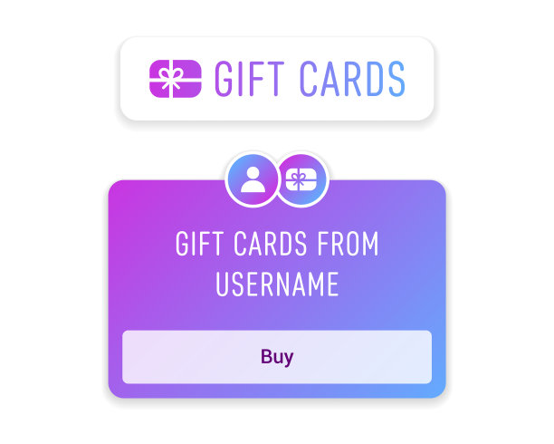 礼品卡社交媒体贴纸图片下载