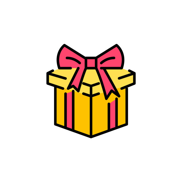 礼品盒像素完美可编辑的描边简单的线条图片下载