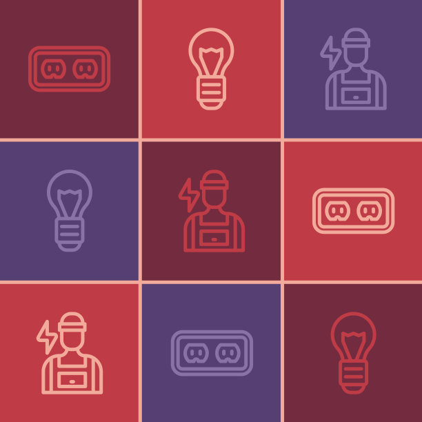 设置线插座电工和图片下载