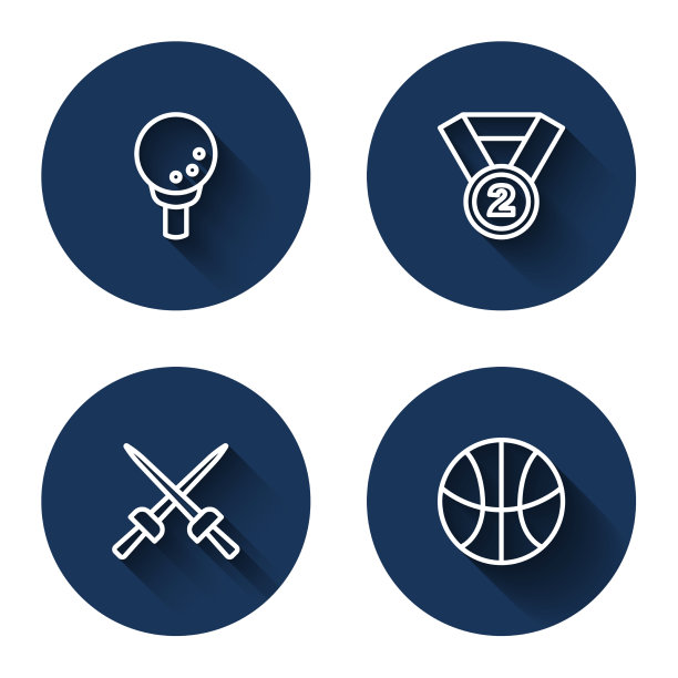 把线高尔夫球放在tee上，奖牌击剑和图片下载