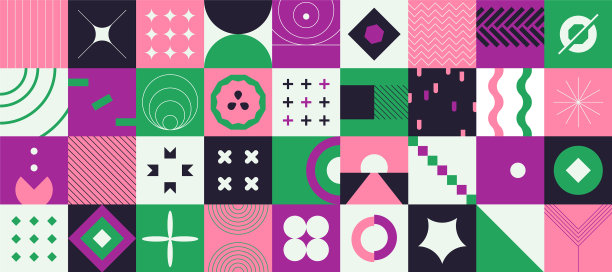 抽象现代极简主义潮流街区图片下载