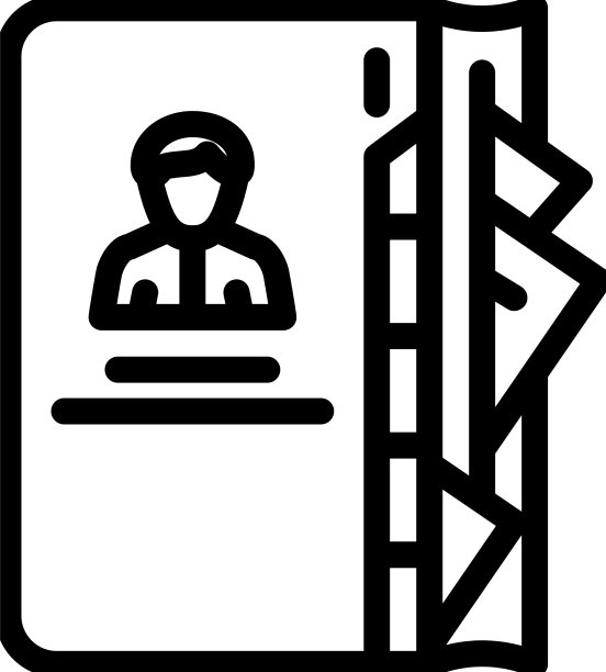 联系人笔记本业务经理线图标图片下载