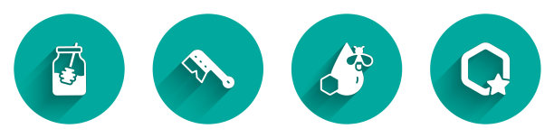 一罐蜂蜜和勺子棒养蜂图片下载