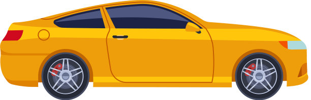 黄色跑车图标汽车侧视图图片下载