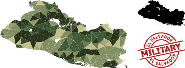 萨尔瓦多和苦难的低聚马赛克地图图片下载