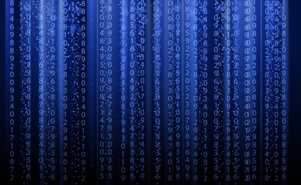 抽象技术背景矩阵风格蓝色图片下载