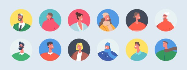 一群人化身为孩子，年轻人，老年人和图片下载