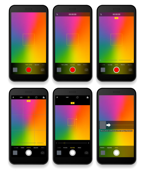 智能手机摄像头屏幕图标图片下载