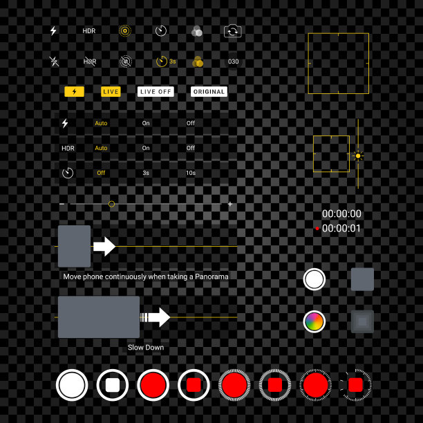 智能手机摄像头屏幕图标图片下载