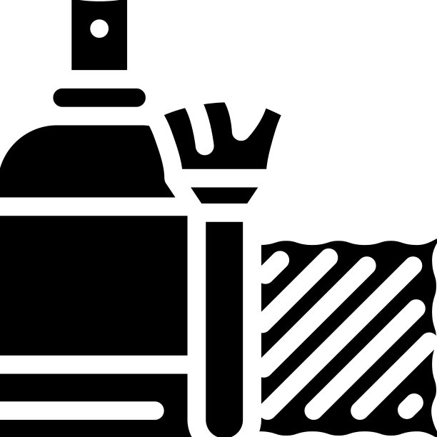 清洁小套件字形图标图片下载