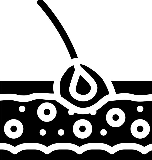 毛囊炎皮肤病问题字形图标图片下载