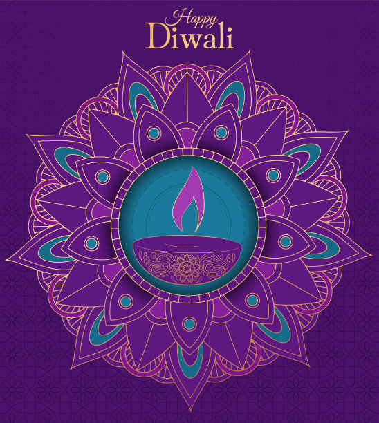 排灯节的卡片海报图片下载