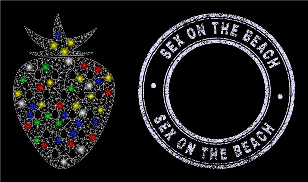 遇险性在海滩上水印和眩光图片下载