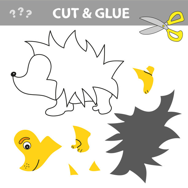 剪切和粘合-简单的游戏，为孩子剪切和粘贴图片下载