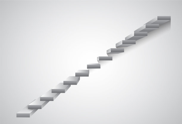 逼真的楼梯侧视图图片下载