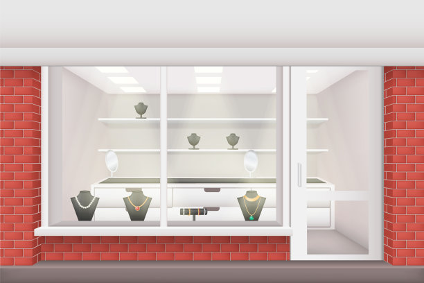 珠宝店的店面门面很大图片下载