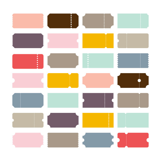 一套模板的入口票空白票图片下载