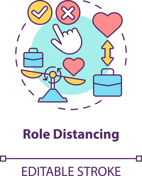 角色距离概念图标图片下载