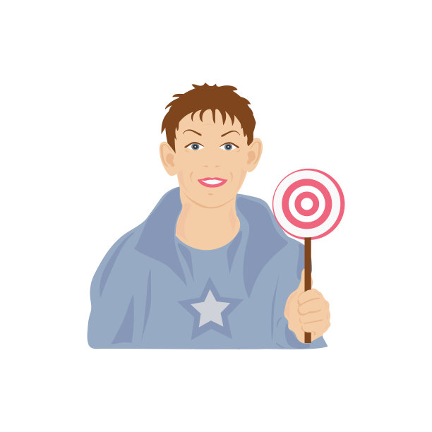 男孩手里拿着一个棒棒糖图案图片下载