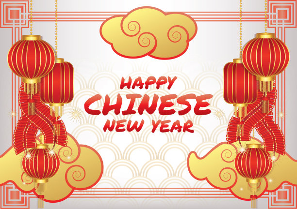 中国新年艺术横幅设计图片下载