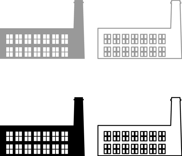 工厂工业剪影装置与管件图片下载