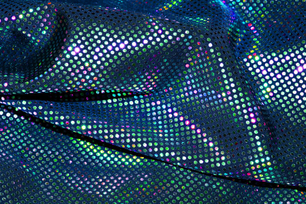 织物上彩色闪亮的亮片近距离抽象背景图片下载