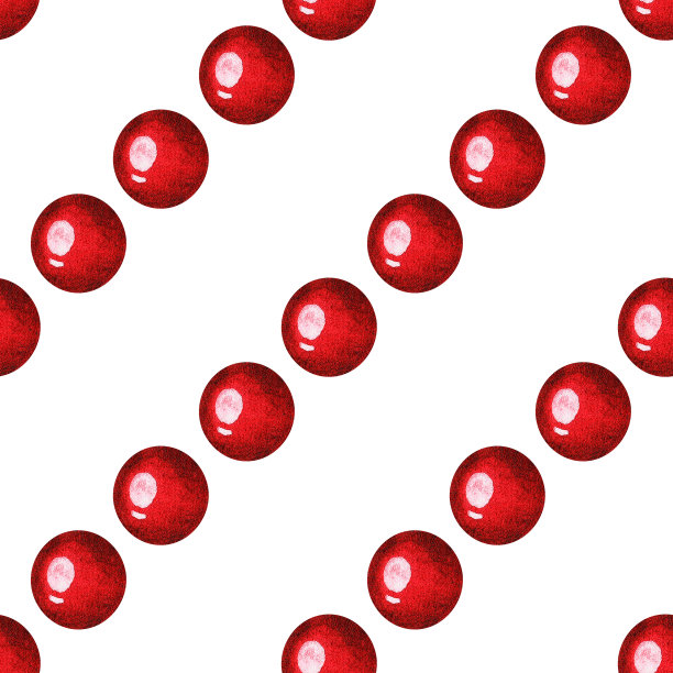 无缝珠模式。水彩插图。孤立在白色背景上。为设计。图片下载