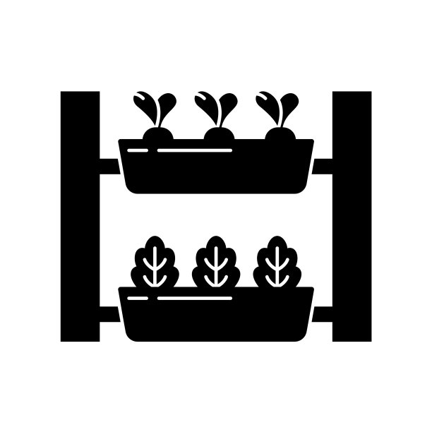 垂直花园剪影图标图片下载