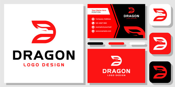 首字母d龙火文化怪兽头图片下载