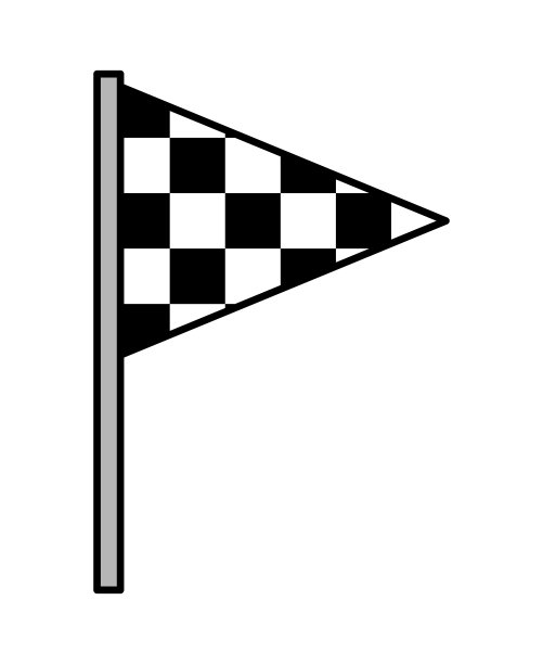 赛马比赛中的方格旗图片下载