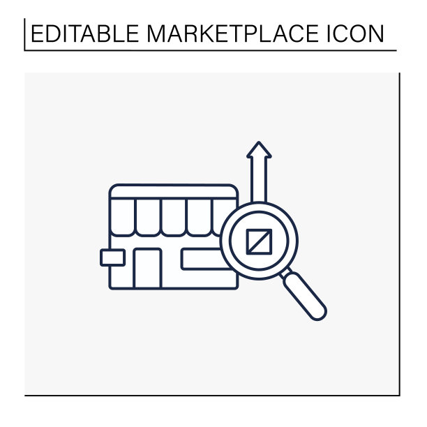 垂直市场线图标图片下载