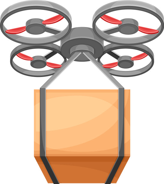 无人机携带纸板箱快递图片下载