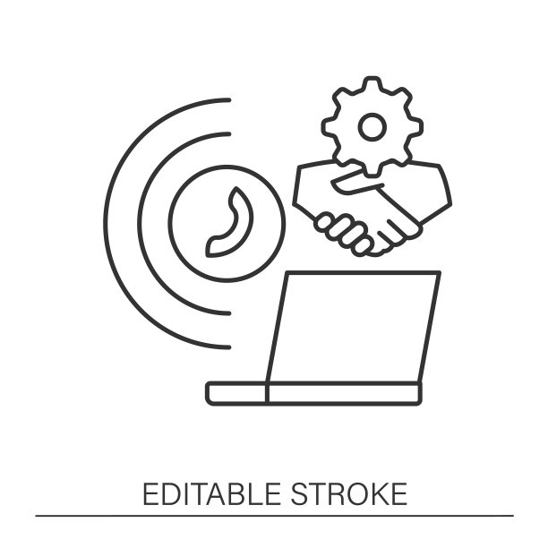 技术集成线图标图片下载