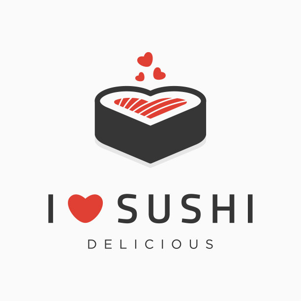 插画寿司爱筷子美食日本食物海鲜餐厅矢量标志设计图片下载