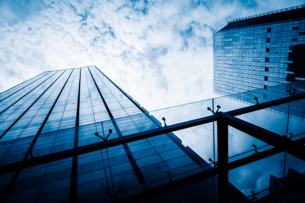 中国城市建筑的低角度视图图片下载